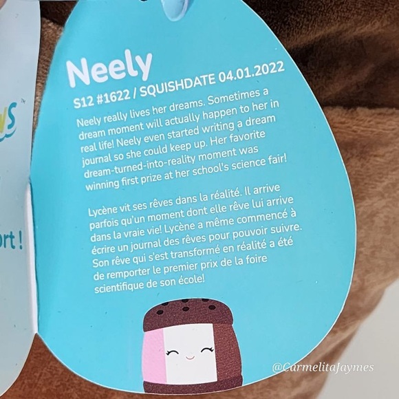 🩶 NEELY 🍦 RARE Neopolitan Ice Cream Sandwich Silver Tag Squishmallow BNWT ☆PC☆ - Picture 2 of 9